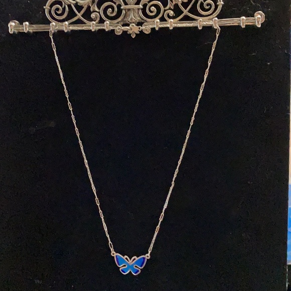 Vintage Sterling  Danecraft Butterfly Necklace - Picture 2 of 4